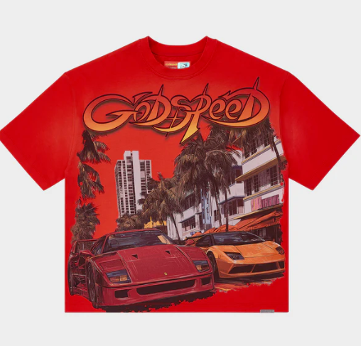 Godspeed South Beach Drive Miami Superrun Tee Red