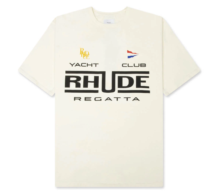 Rhude Regatta Club Tee Vintage White