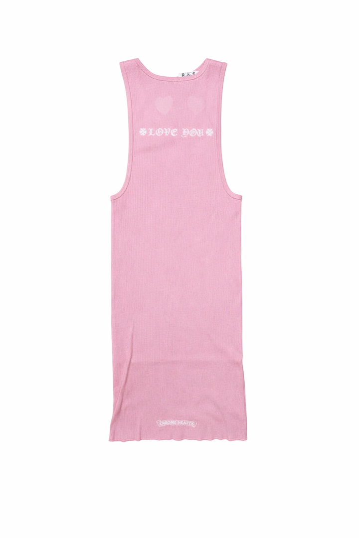 Chrome Heart Pink Love You Tank Top