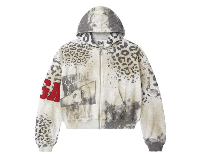 Vale Forever Cheetah Zip Up 'Grey'