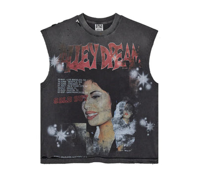 Vale Forever  BLACK LA FLOR MUSCLE TEE Image
