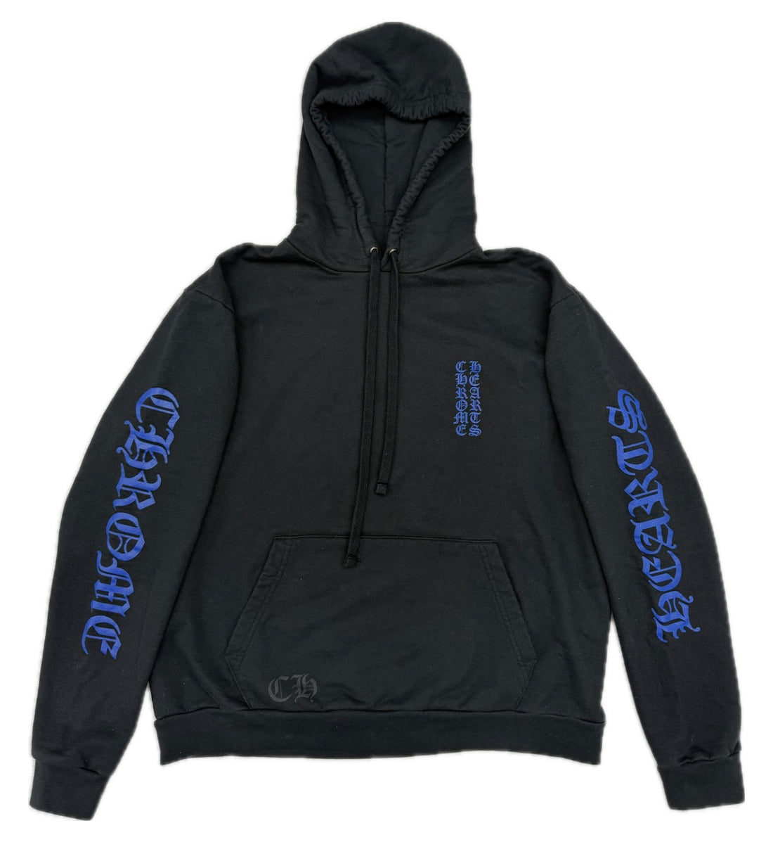 Chrome Hearts Vertical Logo Hoodie BLK/BLUE