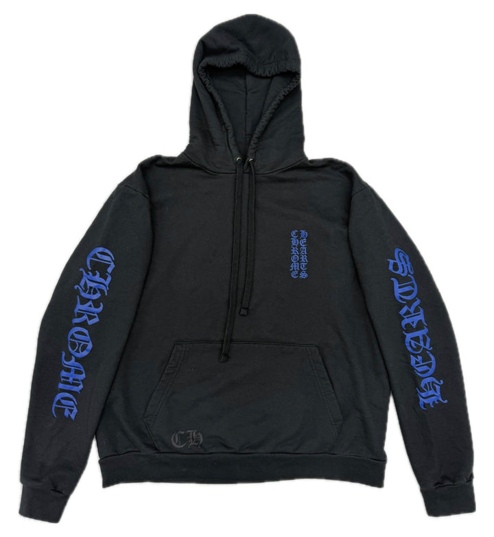 Chrome Hearts Vertical Logo Hoodie BLK/BLUE