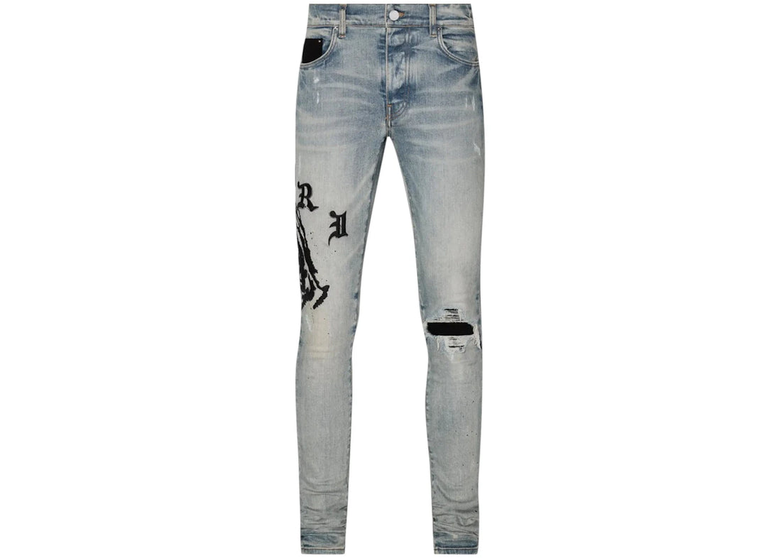 AMIRI x Wes Lang Reaper Logo Jean Clay Indigo