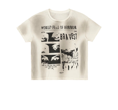 WHITE HORRORS VINTAGE TEE Image