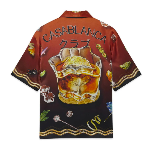 Casablanca Casa Club Sunset Cuban Collar Short Sleeve Shirt