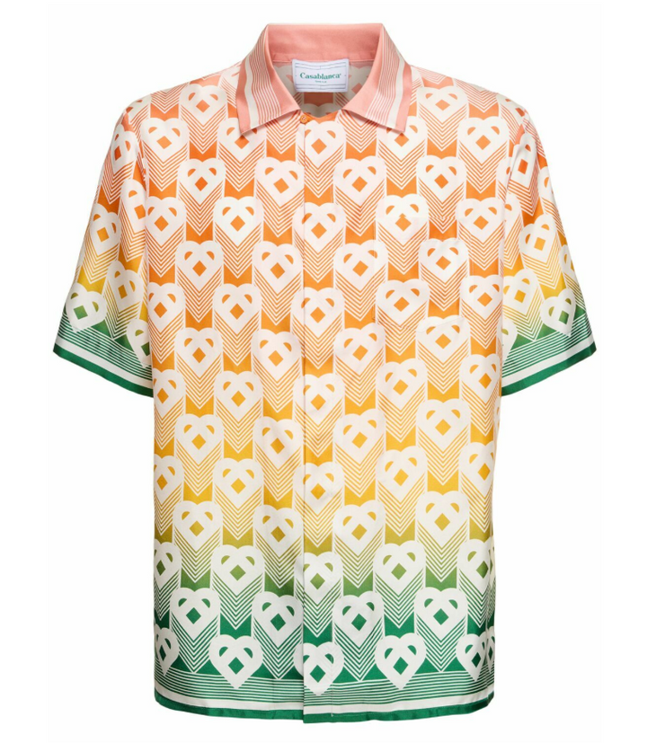 Casa Blanca Heart Monogram Gradient Top