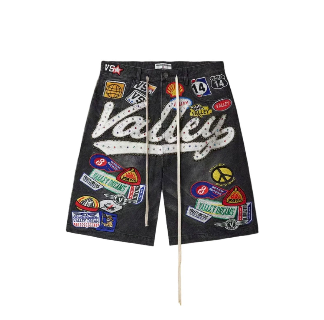 Vale forever 1980s black jorts