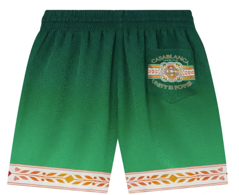 Casablanca Drawstring Silk Shorts Unity is Power
