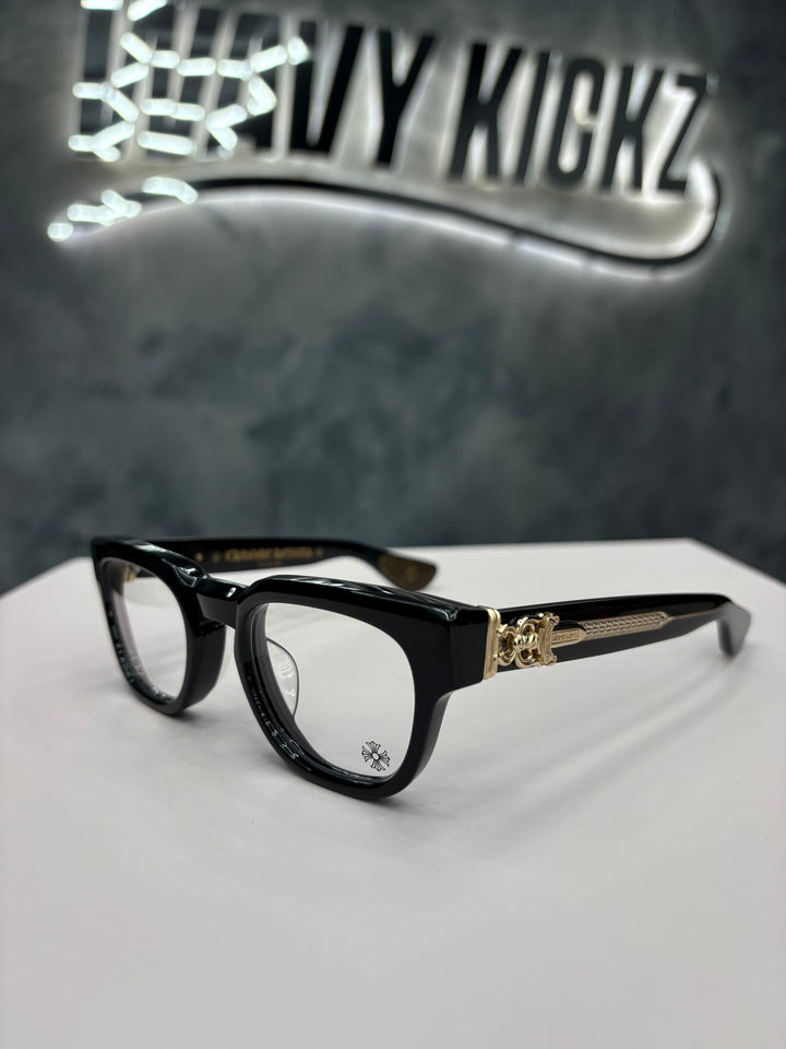 Chrome Hearts Optical Glasses CUNTVOLUTED black/gold