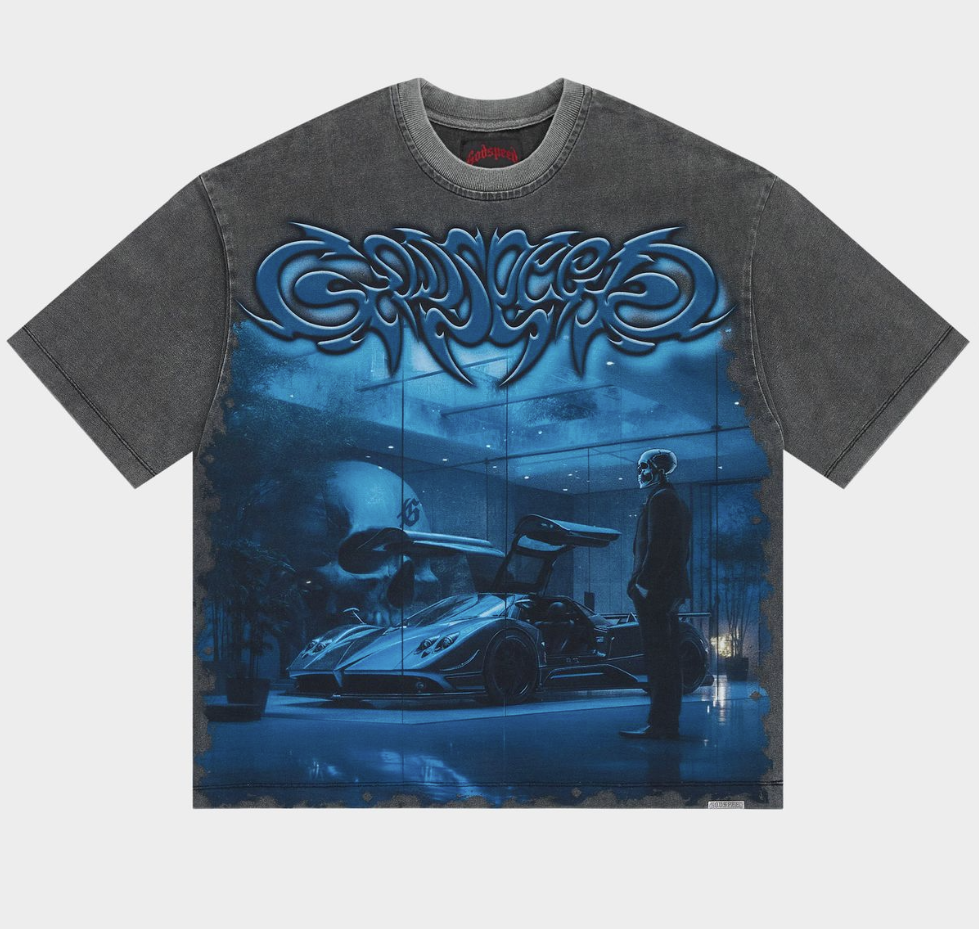 Godspeed Showroom Miami Superrun Tee Grey Wash