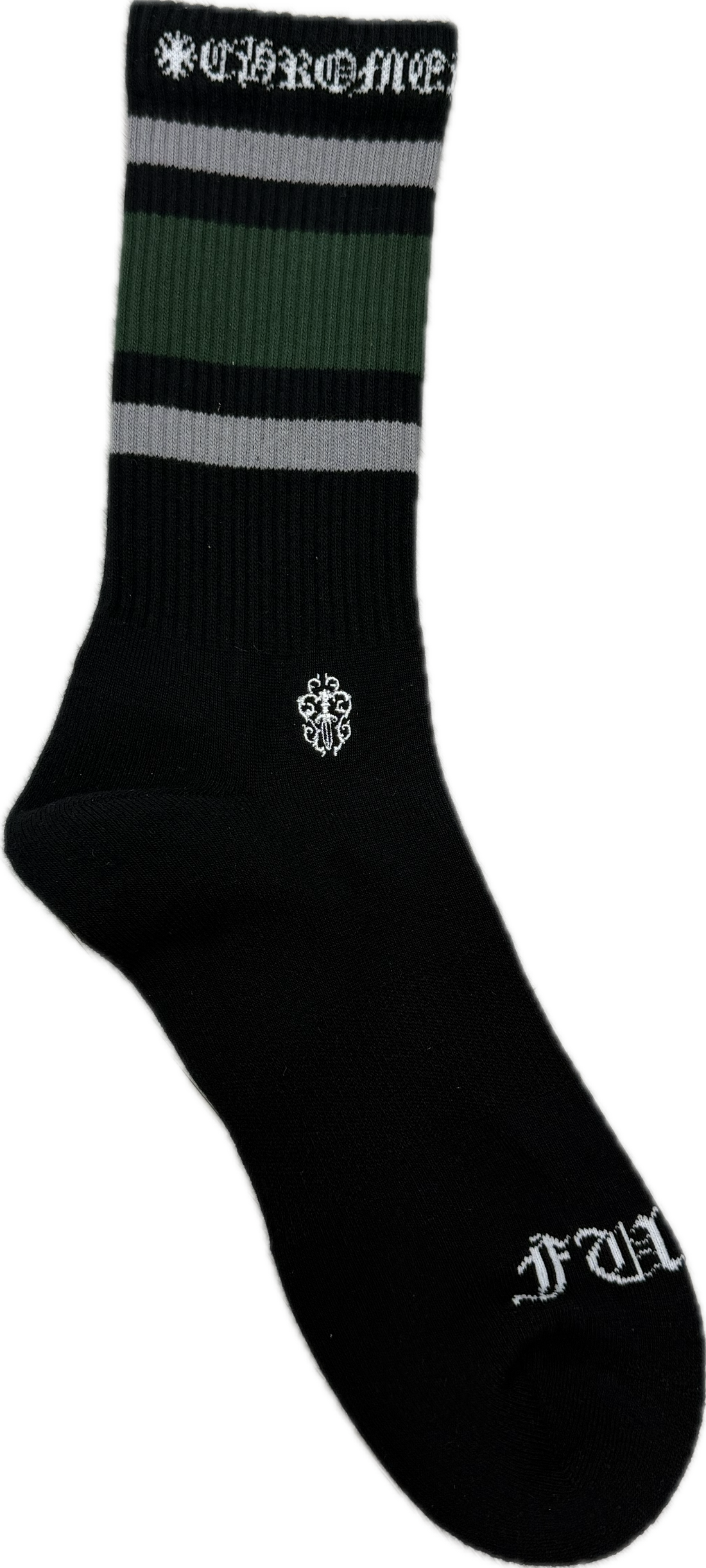Chrome Hearts Sport Striped Socks Black/Green