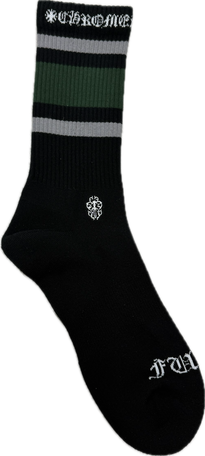 Chrome Hearts Sport Striped Socks Black/Green
