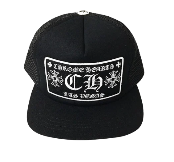 Chrome Hearts CH Las Vegas Trucker Hat Black/Black