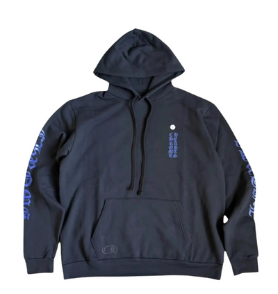 Chrome Hearts 'Black/Blue' Vertical Logo Hoodie Image