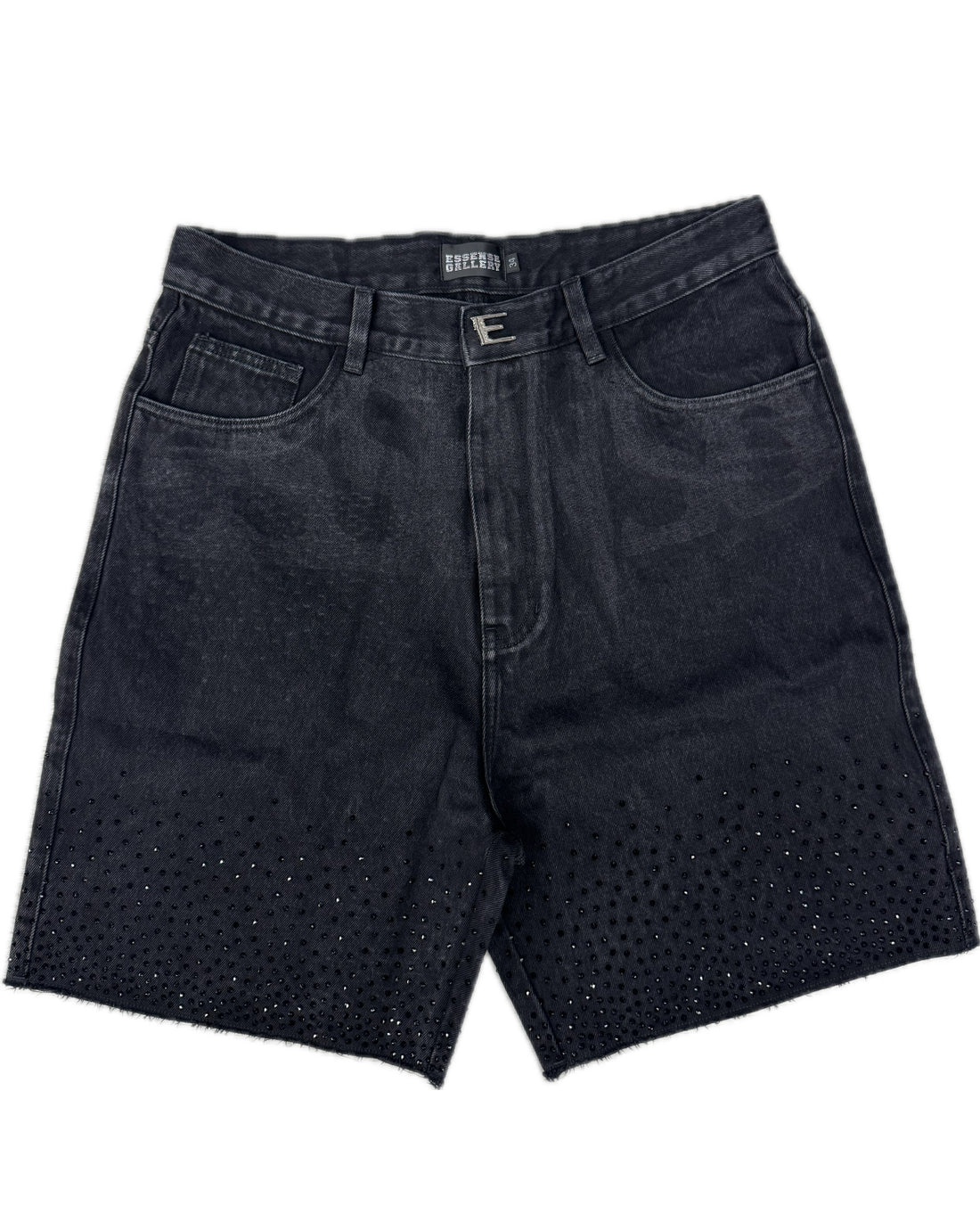 ESSENCE GALLERY BLACK BLING JORTS