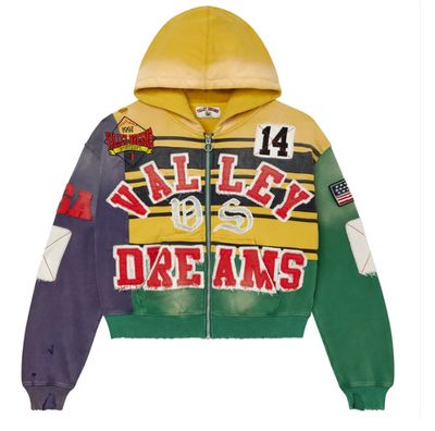 Vale Forever Mardi Gras Collage Zip-Up Hoodie Multicolor Image