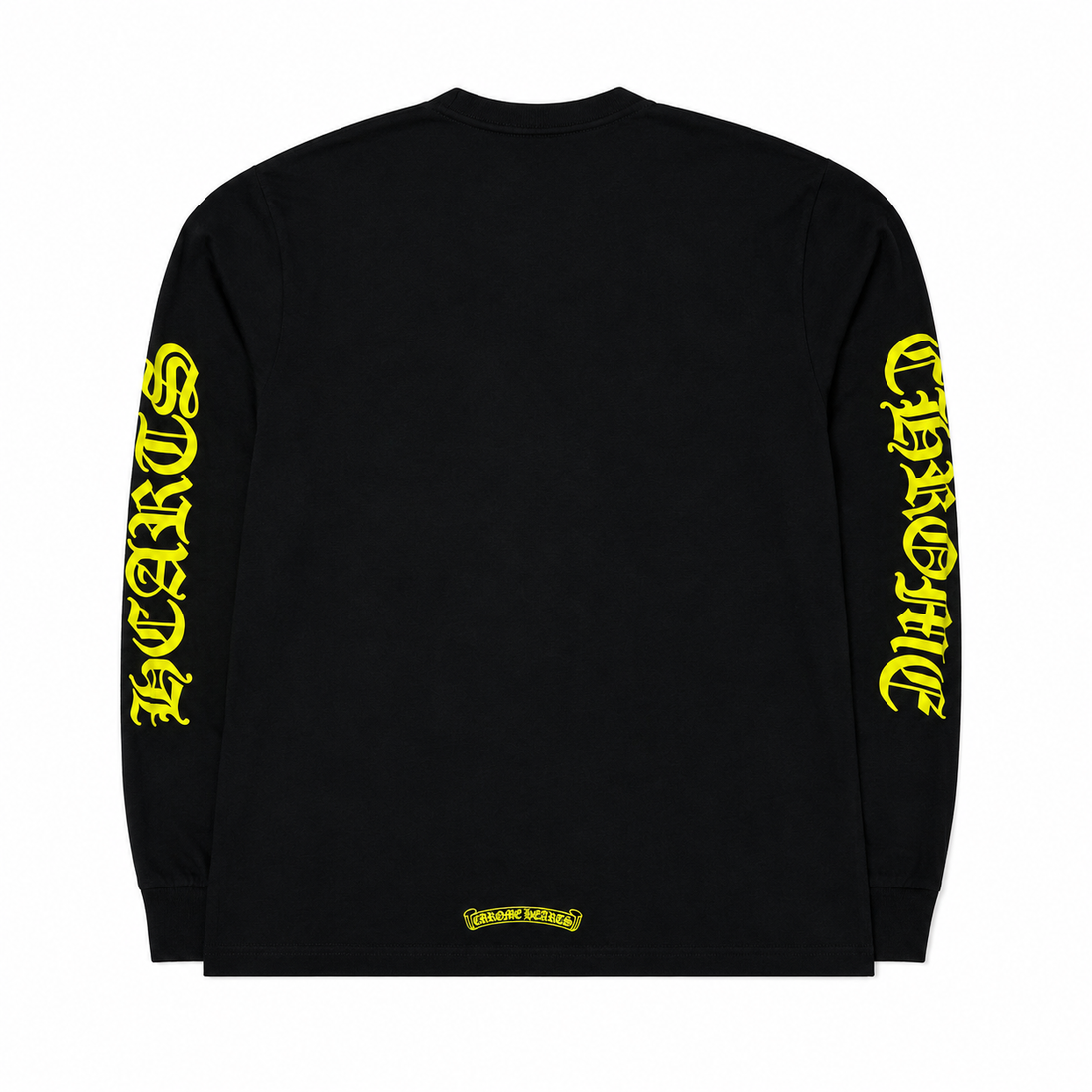 Chrome Hearts Black/neon green Neck Logo Longsleeve