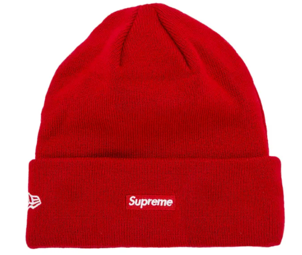 Supreme New Era Script Beanie Red