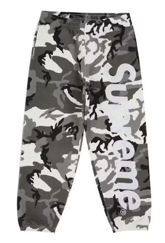 Supreme Satin Applique Sweatpant Snow Camo
