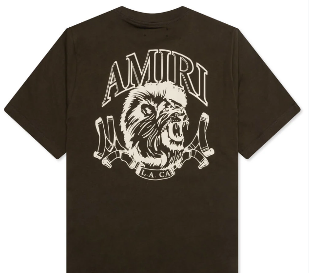 Amiri Lion Outline Tee Brown