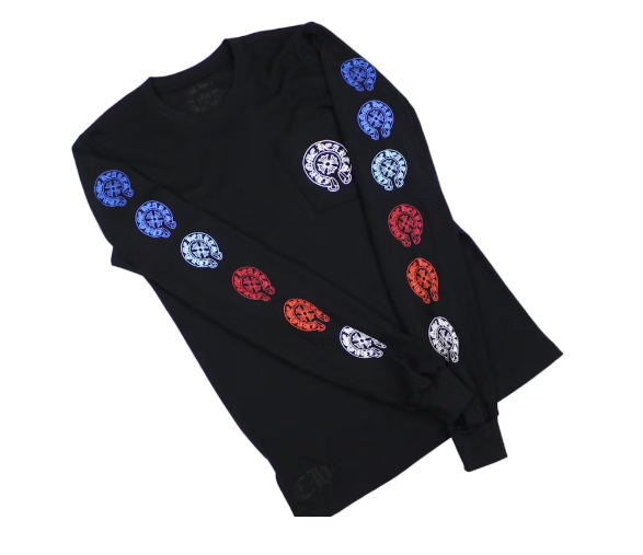 Chrome Hearts Multi Color Horse Shoe L/S T-shirt Black