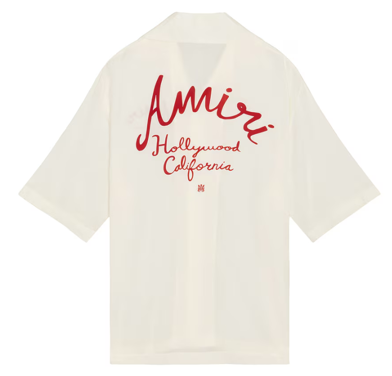 Amiri Hollywood Camp Shirt Alabaster White