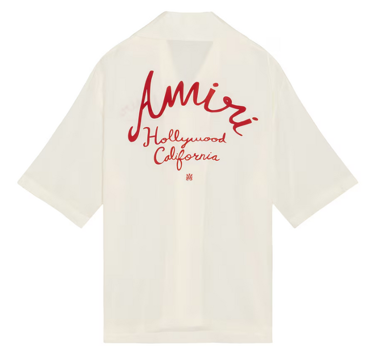 Amiri Hollywood Camp Shirt Alabaster White