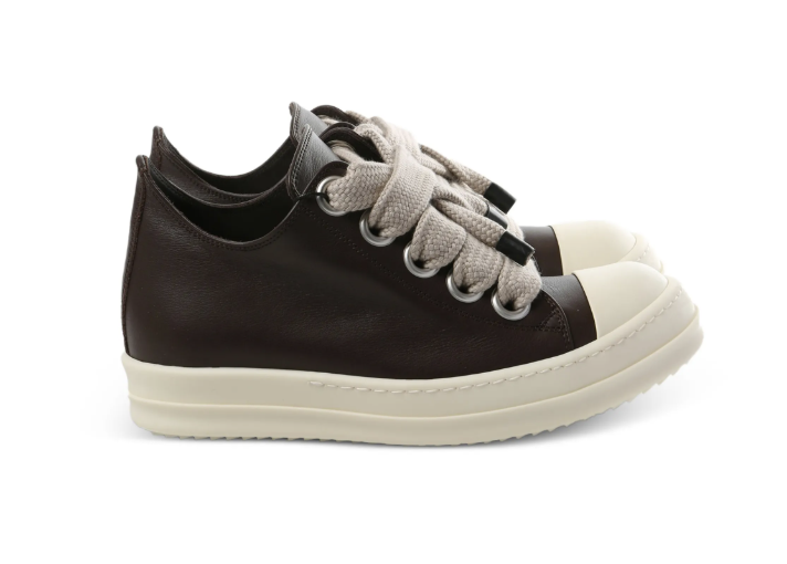 Rick Owens Leather Jumbo Lace Shoes Brown