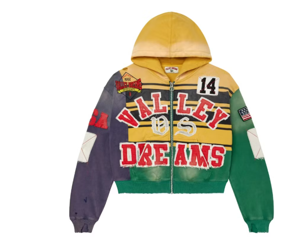 Vale Forever Collage Zip Up Top Mardi Gras