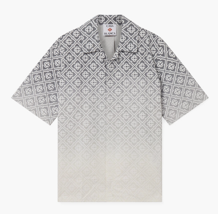 Casa Blanca Monogram Gradient Short Sleeve Shirt Gray
