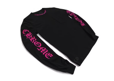 Chrome Hearts Long Sleeve Pocket Crew PINK/BLACK Image
