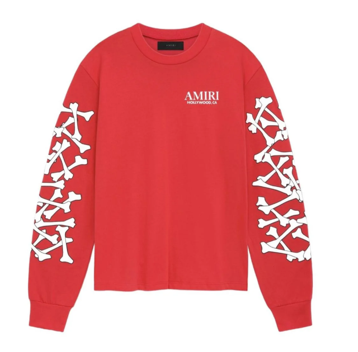 Amiri Men's Red Logo Print Sweater