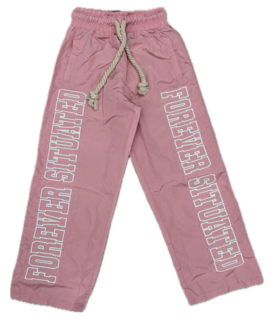 Forever Situated - FS Nylon Track Pants Pink Image