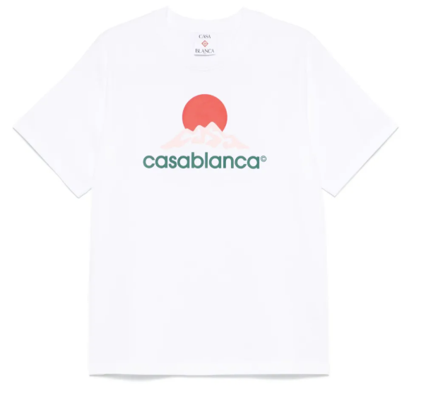 Casablanca Montagne Printed T Shirt White
