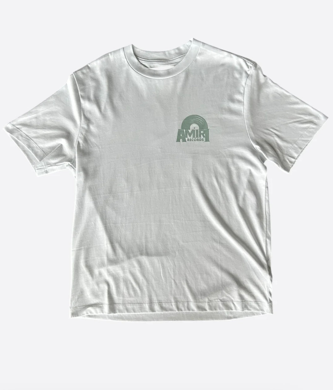 Amiri White & Green Records Logo T-Shirt