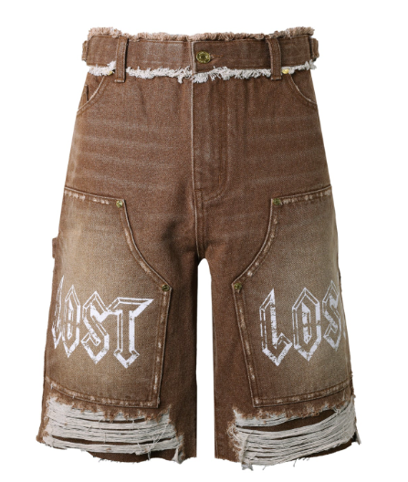 Lost Intricacy "Sandstorm" Carpenter Jean Shorts