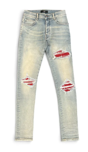 Amiri MX1 Jean Antique Indigo Red Patch