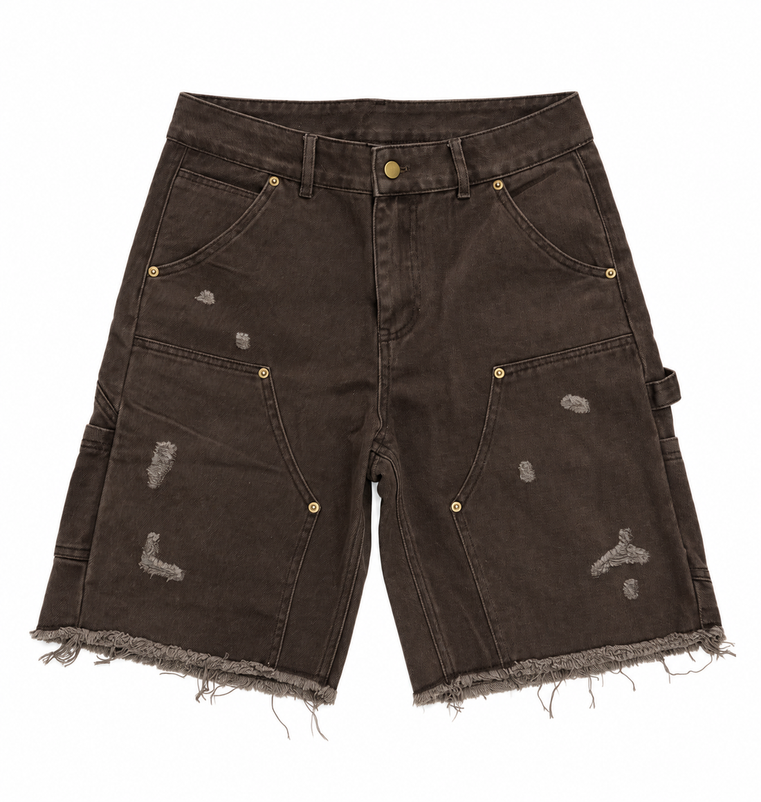 Double Knee Shorts Brown
