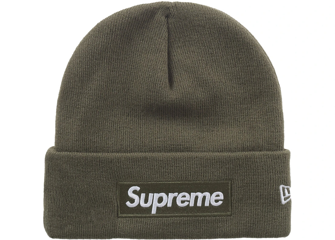 Supreme New Era Box Logo Beanie (FW25) Light Olive