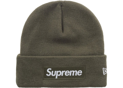 Supreme New Era Box Logo Beanie (FW25) Light Olive Image