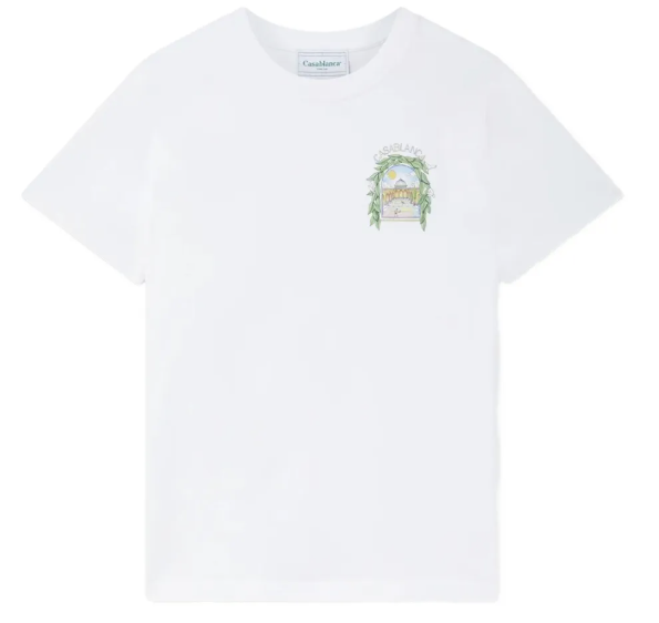Casablanca L Arche De Tennis Short Sleeve Tee White