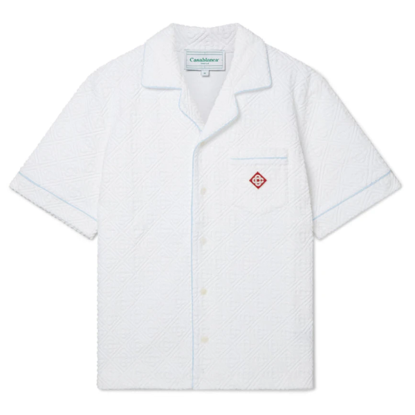 Casablanca Open Collar Shirt - Light Blue