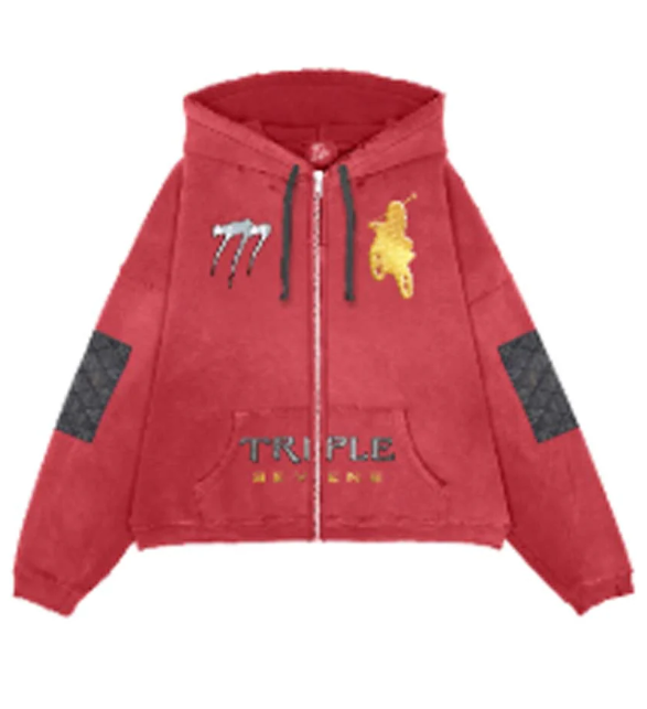 Triple Sevens Moto Red Hoodie ComplexCon Exclusive