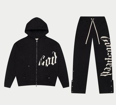 Godspeed OG Logo VVS Sweatsuit Black White Image