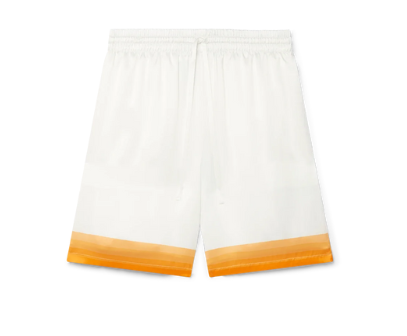 casablanca Palm Springs Icon Orange Silk Shorts