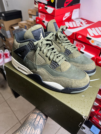 Jordan 4 Retro Medium Craft Olive USED Image