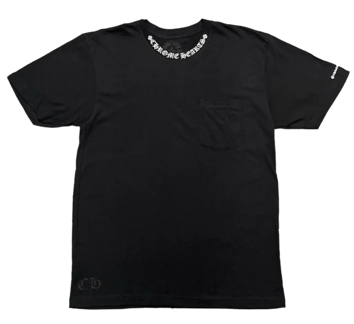 Chrome Hearts 'Neck Logo' Pocket Black Tee