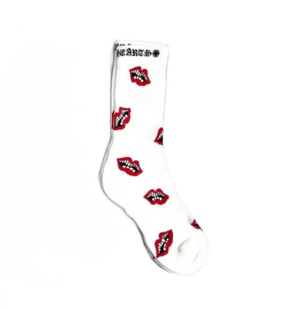 Chrome Hearts Chomper Socks White/Red