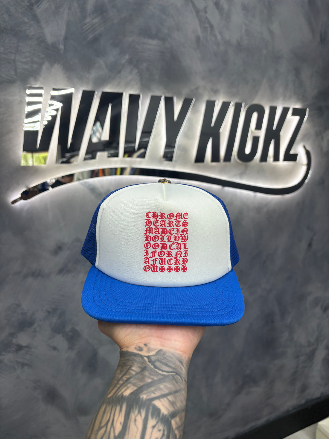 Chrome Hearts Eyechart Trucker Hat